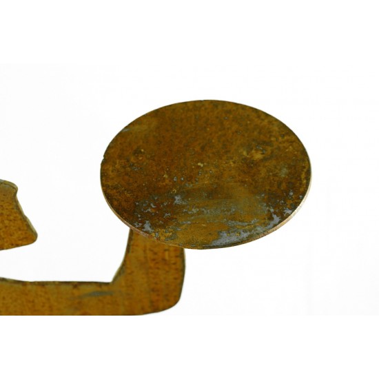 Blumenkind "Klara" mit Tablett für Blumendeko - Gartendeko, Kinderfigur, Metalldeko, Blumenhalter