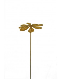 Deko Margerite mini mit Kugel - Blumendeko für den Garten, Blumen, Metalldeko, Edelrostdeko, Frühlingsdeko, Stecker