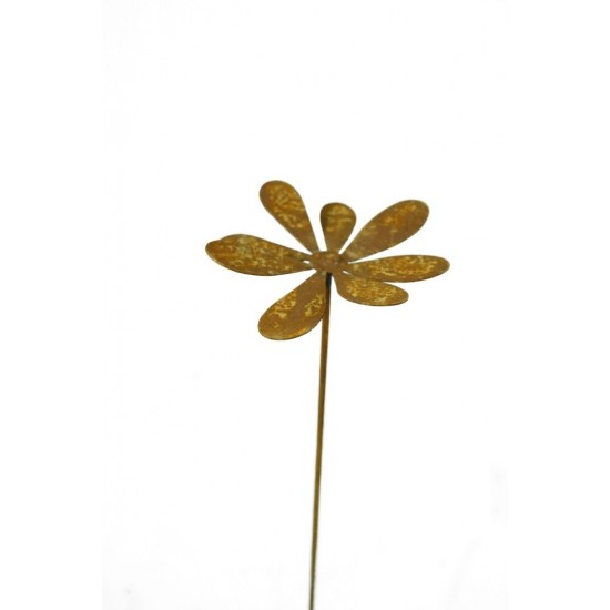 Deko Margerite mini mit Kugel - Blumendeko für den Garten, Blumen, Metalldeko, Edelrostdeko, Frühlingsdeko, Stecker