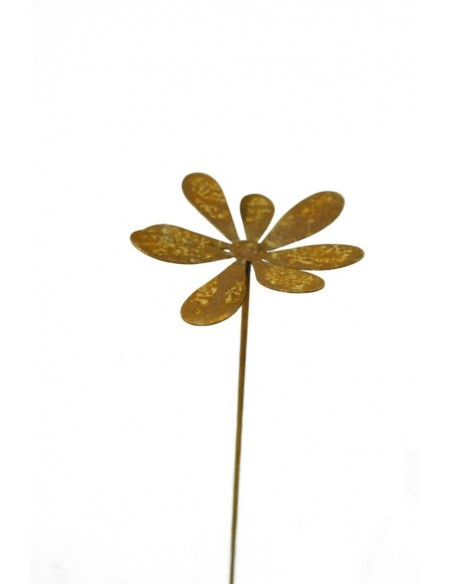Deko Margerite mini mit Kugel - Blumendeko für den Garten, Blumen, Metalldeko, Edelrostdeko, Frühlingsdeko, Stecker
