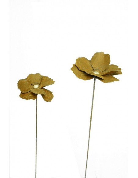 Deko Mohn mit Goldmitte Ø ca. 15 cm - Blumendeko für den Garten, Hochbeete, Erde Deko Mohn mit Goldmitte Ø ca. 15 cm - Blumendeko für den Garten, Hochbeete, Erde