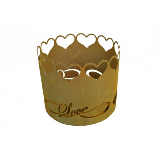 Deko Windlicht Herz-Love- Geschenke für sie und ihn, Metalldeko, Edelrostdeko, Valentinstag, Laterne