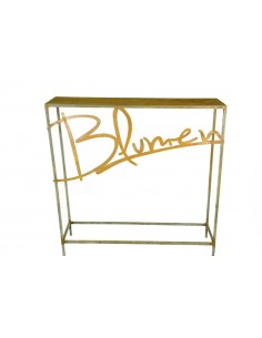 Tisch mit Schrift "Blumen"  - Edelrost Wohndesign - Edelrost Artikeln aus Metall 2