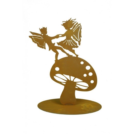 Deko Herbsttanz groß - Gartendeko für Herbst, Metalldeko, Edelrostdeko, Rost Patina, Tischdeko