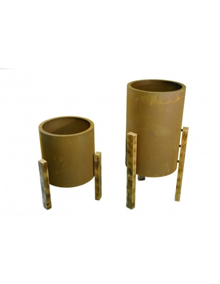 Pflanzschale "Planter round" Mittel - Deko für die Blumenecke, Metalldeko, Edelrostdeko, Rost Patina, Pflanzschale