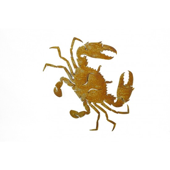 Deko Krabbe zum Hängen - Maritime Deko , Metalldeko, Edelrostdeko, Wohndeko, Gartendeko, Gartengestaltung, See