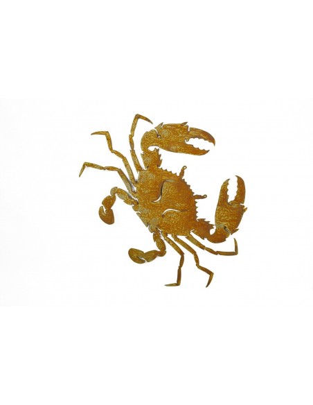 Deko Krabbe zum Hängen - Maritime Deko , Metalldeko, Edelrostdeko, Wohndeko, Gartendeko, Gartengestaltung, See