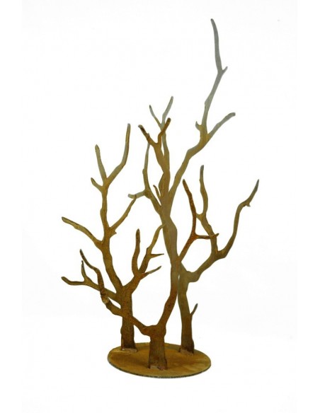 Korallenständer auf Platte, maritime Deko, Metalldeko, Edelrostdeko, Rostshop, Korallen