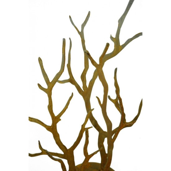 Korallenständer auf Platte, maritime Deko, Metalldeko, Edelrostdeko, Rostshop, Korallen