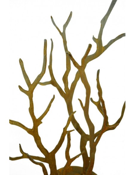 Korallenständer auf Platte, maritime Deko, Metalldeko, Edelrostdeko, Rostshop, Korallen