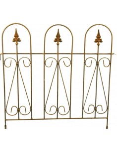 Deko Gartenzaun zum Stecken gerade, Metalldeko, Gartendeko, Edelrostdeko, Außendeko, Stecker