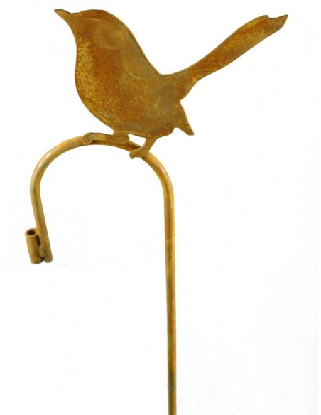 Deko rostiges Zaunelement mit Vogel