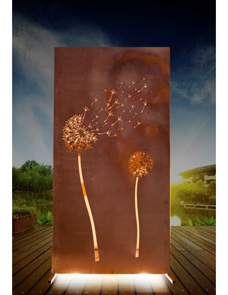 Sichtschutzwand Pusteblume (HB-Optik) - Höhe 180 cm