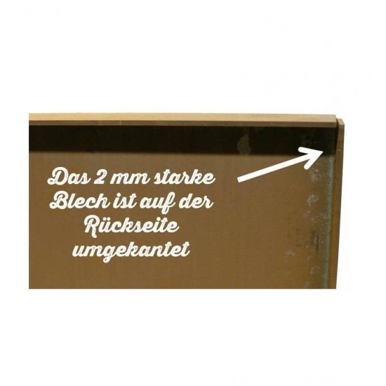 Sichtschutzzaun mit 2 mm Blechstärke