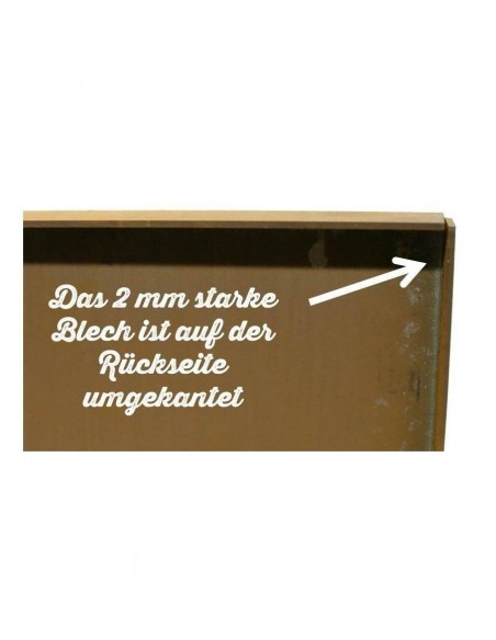 Sichtschutzzaun mit 2 mm Blechstärke