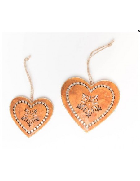 Edelrost Deko Herz klein zum Hängen - Höhe 8 cm