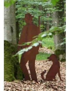 Menschen und Silhouetten Dekofigur Jäger Paul groß mit Steckrohr Höhe 180 cm Lebensgroße Figur Jäger Paul passt perfekt als Deko 2