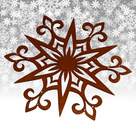 Metall Schneeflocke als Fensterbild