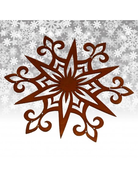 Metall Schneeflocke als Fensterbild