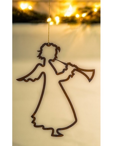 Deko Engel mit Trompete zum Hängen, Winterdeko, Weihnachtsdeko, Schutzengel, Deko für die Tanne, Deko zum Basteln