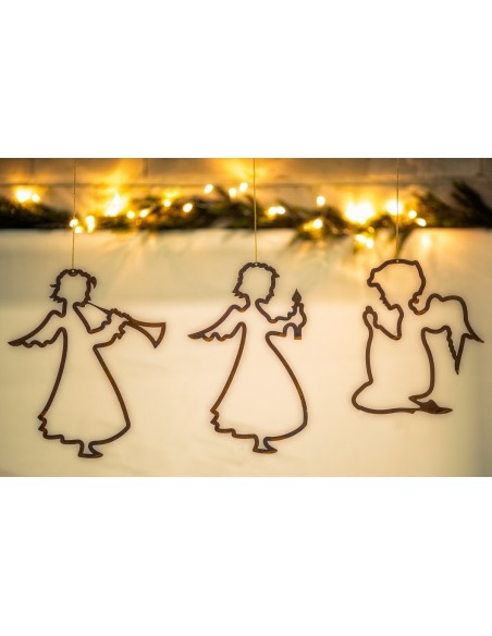 Deko Engel mit Trompete zum Hängen, Winterdeko, Weihnachtsdeko, Schutzengel, Deko für die Tanne, Deko zum Basteln