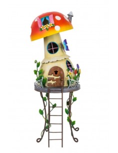 Deko Feen-Haus Fliegenpilz, Wohndeko, bunte Deko , Märchenwelt, Elfen und Feen