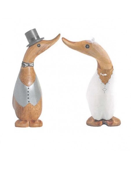 Deko Naturholz Entlein Brautpaar , Holzdeko, Wohndeko, Geschenkidee, handgefertigt