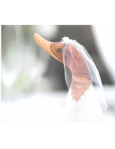 Deko Naturholz Entlein Ehefrau , Hochzeitsdeko, Hochzeitsgeschenk, Geschenk für sie 2