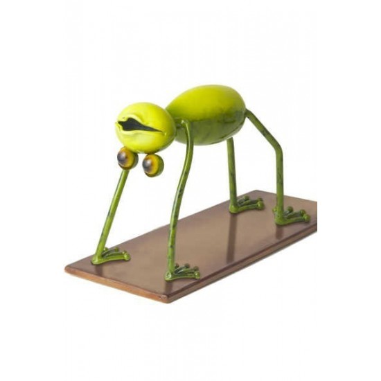 Yoga Frosch - Das Rad, Deko Frosch, lustige Frosch, Gartendeko, Wohnzimmerdeko