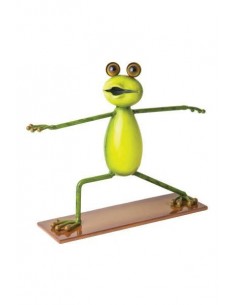 Yoga Frosch Der Krieger, Wohndeko, Wohnzimmerdeko, lustige Deko, Deko Frosche, Tierdeko