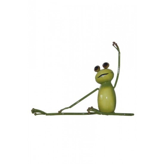 Yoga Frosch -Der Schmetterling, Yoga Frosch Deko, Yoga Frosch grün, Gartendeko, Wohndeko