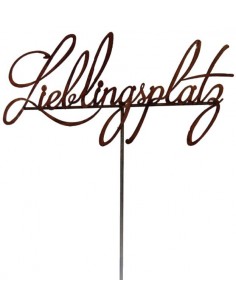 Gartenstecker mit Schrift "Lieblingsplatz"