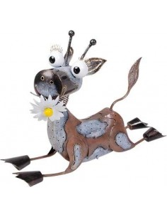 Lustige Deko Kuh mit glitzer  Hörnern und Ohren - Länge 50 cm