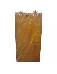 Blanko Rostschild Groß Motiv - 3 Sterne -  50 x 25 cm | Blechschild