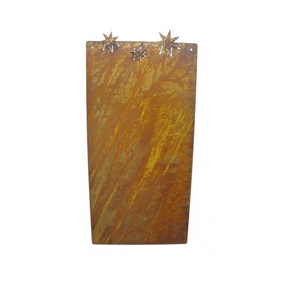 Blanko Rostschild Mittel Motiv 3 Sterne 40 x 20 cm  Blechschild