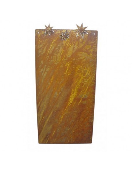 Blanko Rostschild Mittel Motiv 3 Sterne 40 x 20 cm  Blechschild