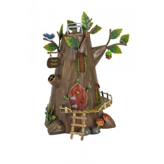 Deko Elfenhaus - Stamm Türme - Höhe 28 cm Deko Elfenhaus - Stamm Türme - Höhe 28 cm