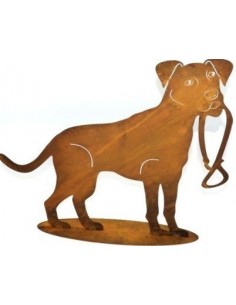 Deko Hund Terrier -Dekofigur aus metall Terrier-figur für den Garten