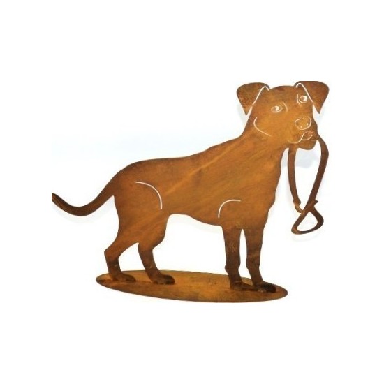 Deko Hund Terrier -Dekofigur aus metall Terrier-figur für den Garten