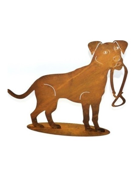 Deko Hund Terrier -Dekofigur aus metall Terrier-figur für den Garten