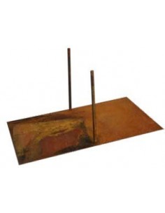 Standblatte rechteckig mit 2 Stäben für Schmalen sichtschutz Länge 80 cm
