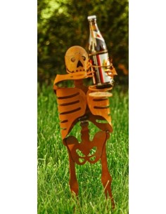 Deko Skelett mit Getränkehalter - gruselige Halloween Gartendeko -  Höhe  67 cm