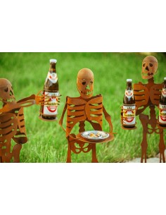 Deko Skelett mit Getränkehalter - gruselige Halloween Gartendeko -  Höhe  67 cm 2