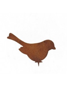 Vogel Dompfaff sitzend mit Baumspieß - Höhe 11 cm - Deko Tiere für die Wohnung