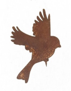 Vogel fliegend mit Baumspieß - Höhe 17 cm - Deko Tierstecker