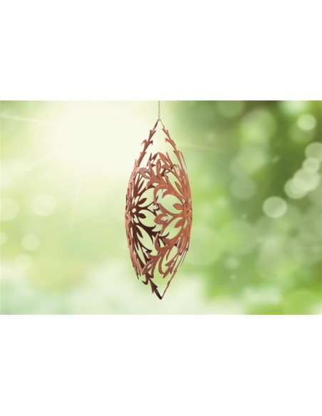 Gartendeko Rost Flocke 6 Schneekristall filigran gebogen Ø 20 cm  Edelrost 