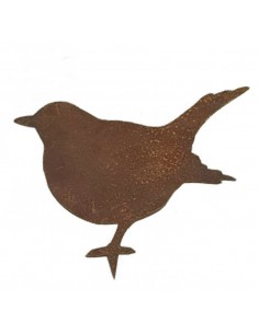 Vogel dicke Amsel mit Baumspieß - Höhe 12 cm - Dekorationen zum basteln