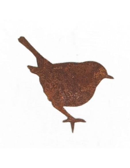 Astvogel Zaunkönig stehend - Höhe Vogel 9,5cm - Baumstecker