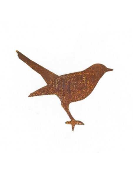 Vogel Amsel stehend mit Baumspieß - Höhe 20 cm - Bastelidee