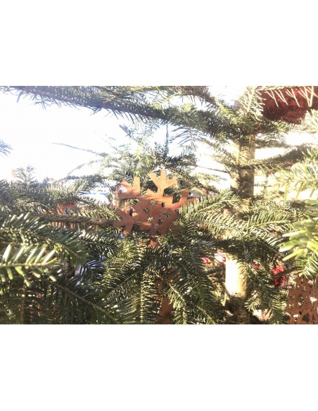 Edelrost Schneeflocke 3D-Kristall filigran gebogen , Weihnachtsdeko, Christbaumschmuck, Fensterdeko, Tannenbaumdeko, Winterdeko